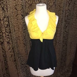 Beautiful black and yellow halter top